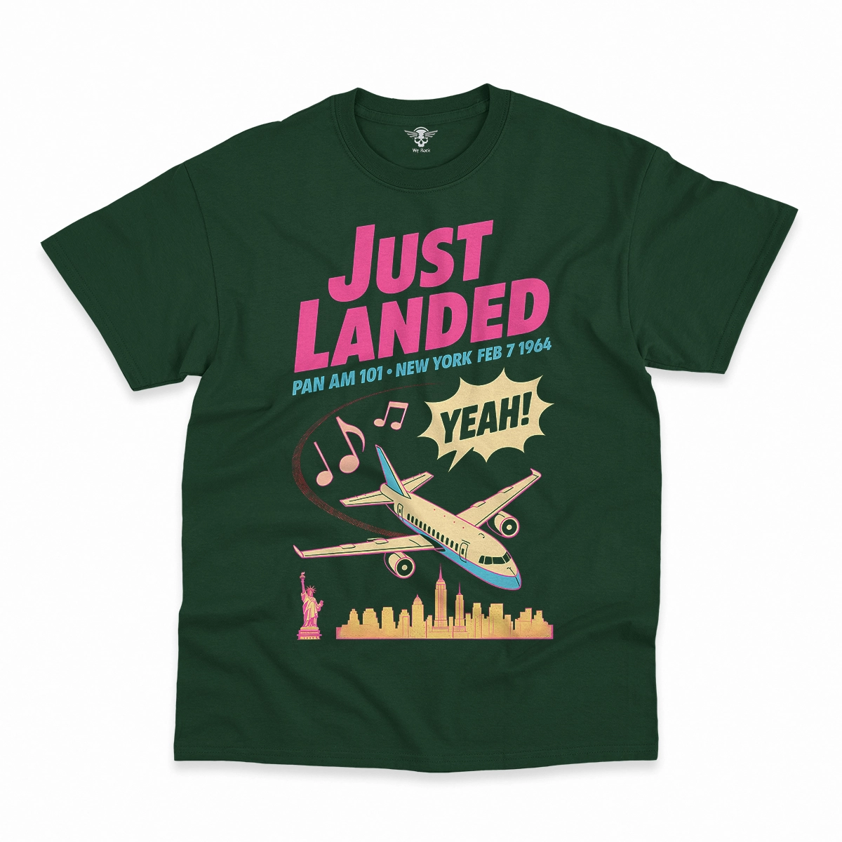 Just Landed — Pan Am 101 — New York February 1964 Rock Tee — Design I