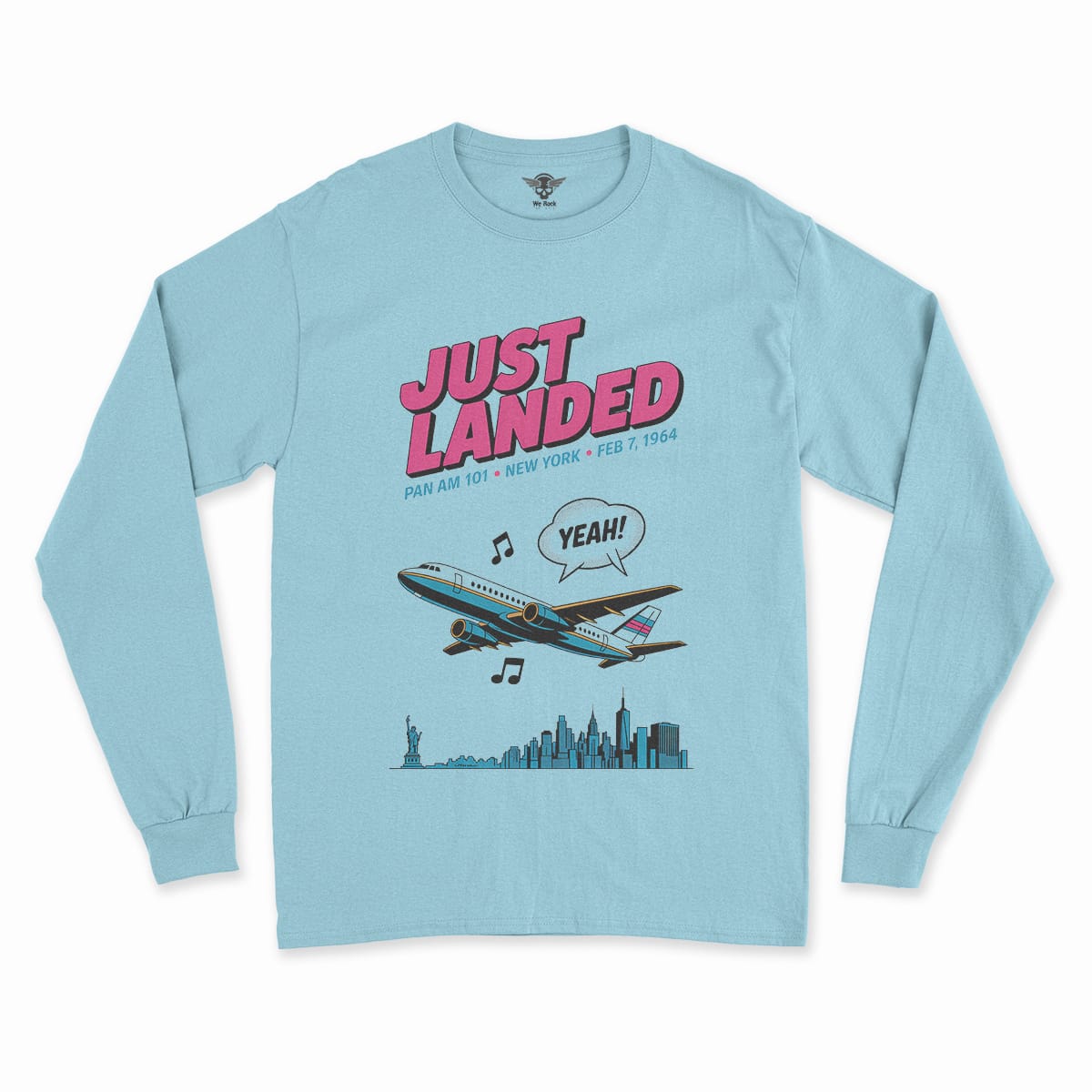 Just Landed — Pan Am 101 — New York February 1964 Rock Tee — Design II