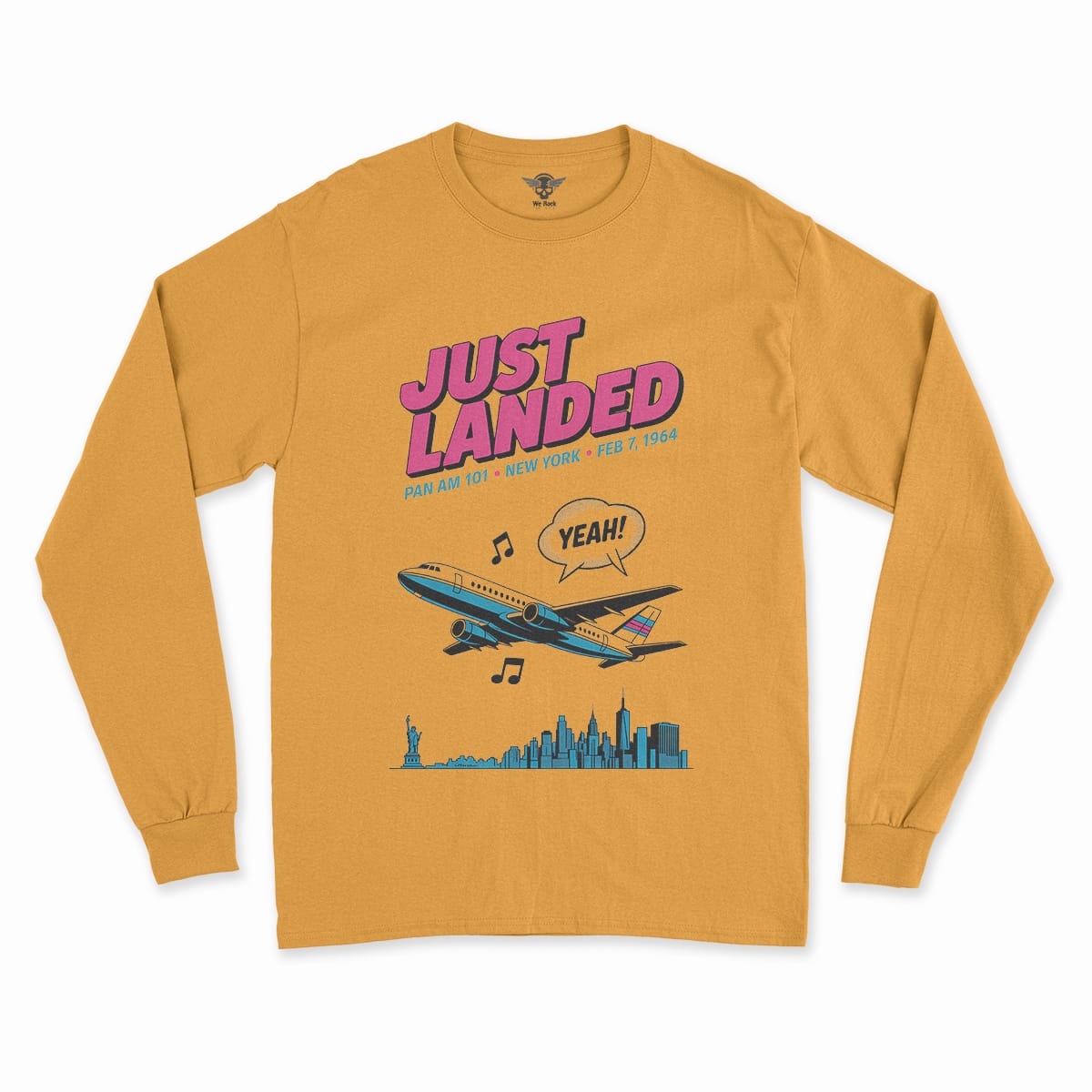 Just Landed — Pan Am 101 — New York February 1964 Rock Tee — Design II