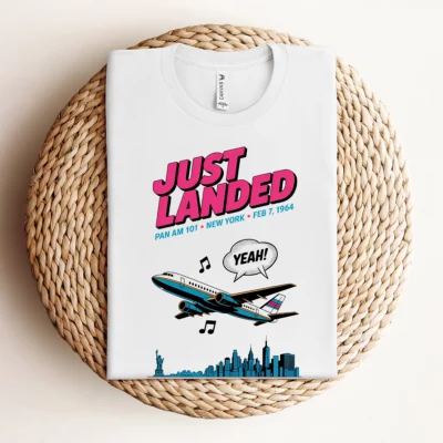 Just Landed — Pan Am 101 — New York February 1964 Rock Tee — Design II