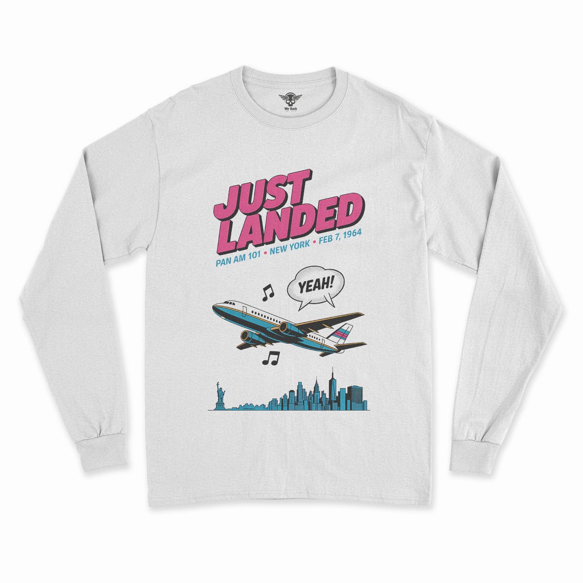 Just Landed — Pan Am 101 — New York February 1964 Rock Tee — Design II