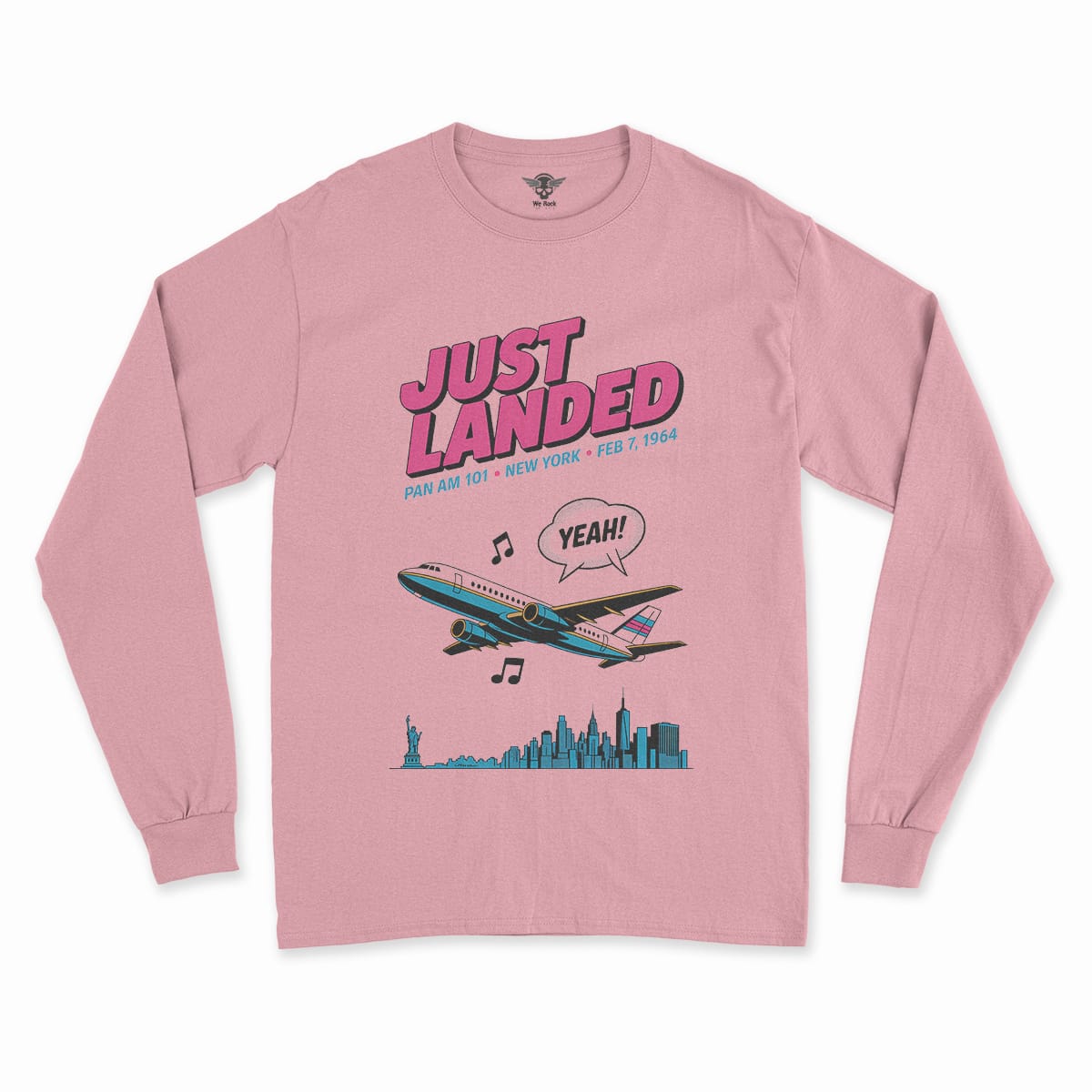 Just Landed — Pan Am 101 — New York February 1964 Rock Tee — Design II