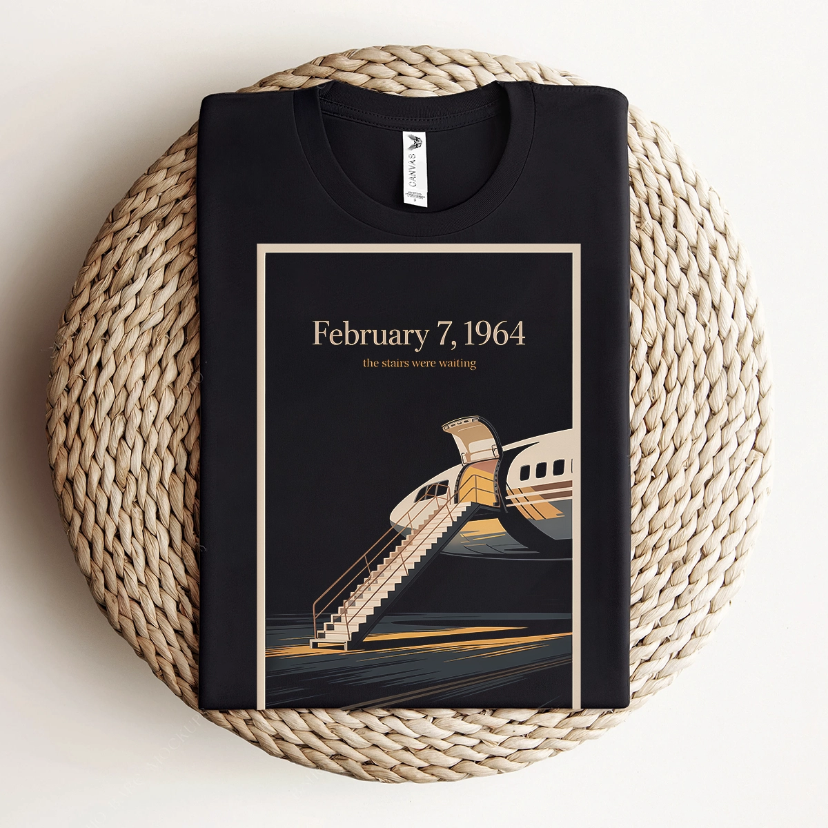 Just Landed — Pan Am 101 — New York February 1964 Rock Tee — Design II