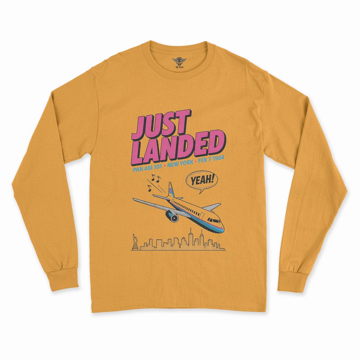 Just Landed — Pan Am 101 — New York February 1964 Rock Tee — Design III