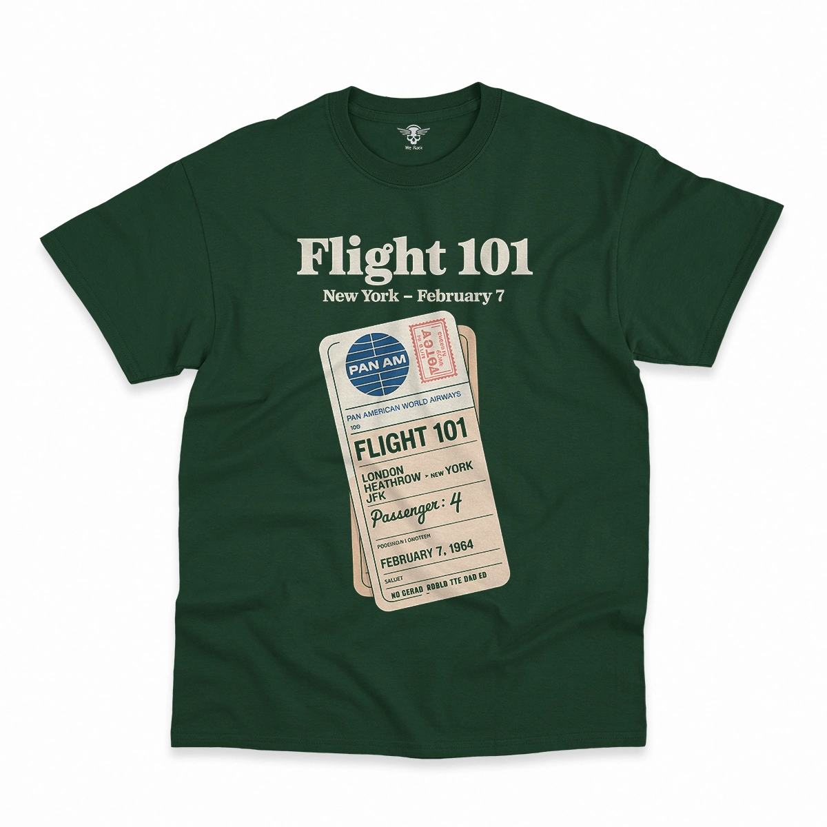 Just Landed — Pan Am 101 — New York February 1964 Rock Tee — Heritage Edition