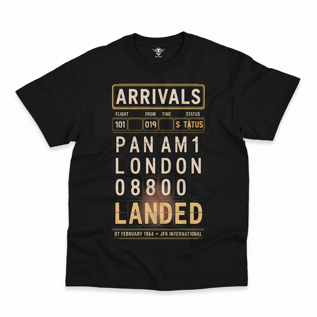 Just Landed — Pan Am 101 — New York February 1964 Rock Tee — Scholar Edition