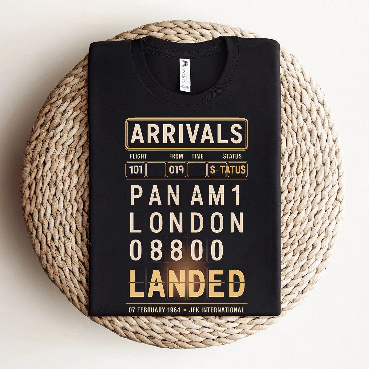 Just Landed — Pan Am 101 — New York February 1964 Rock Tee — Scholar Edition