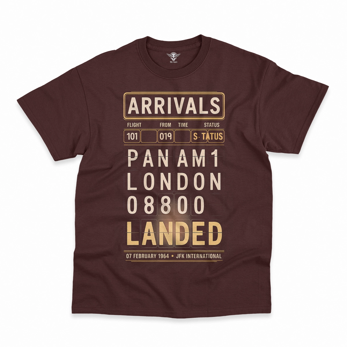Just Landed — Pan Am 101 — New York February 1964 Rock Tee — Scholar Edition