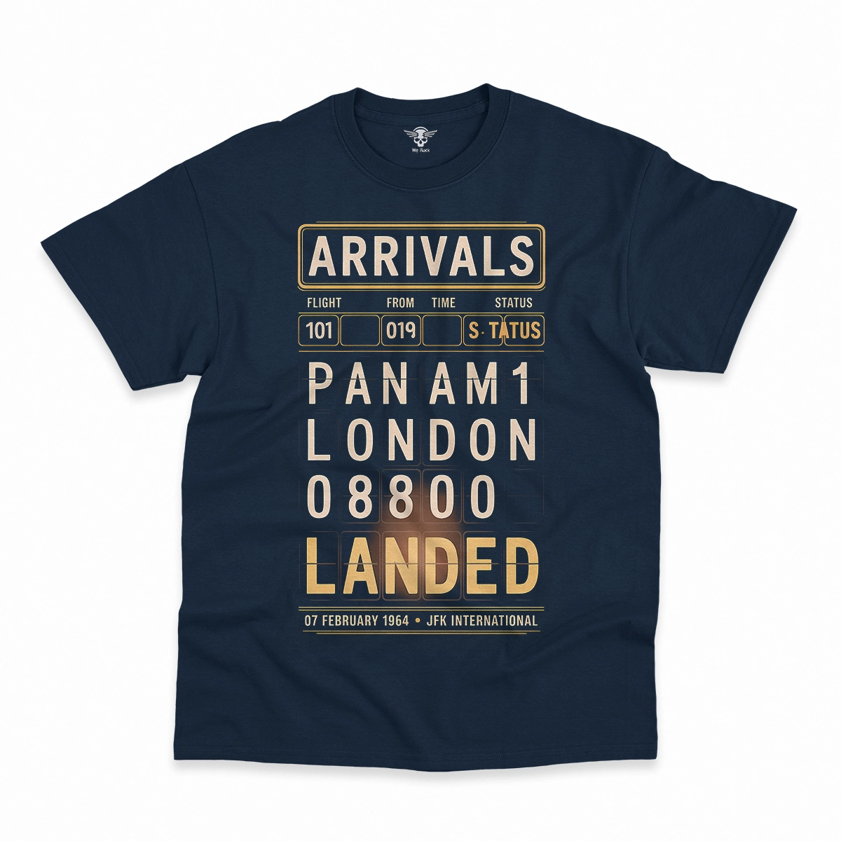 Just Landed — Pan Am 101 — New York February 1964 Rock Tee — Scholar Edition