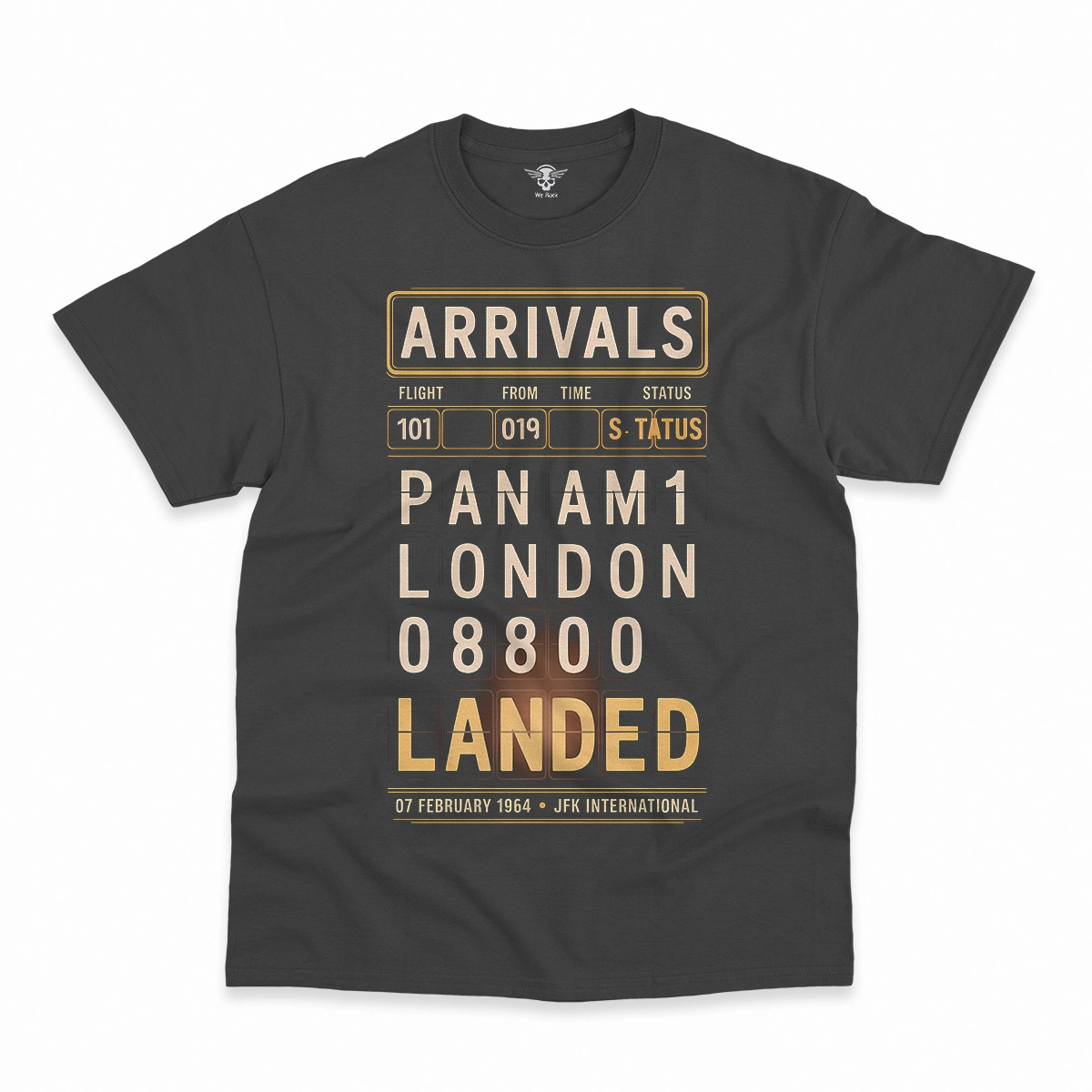 Just Landed — Pan Am 101 — New York February 1964 Rock Tee — Scholar Edition