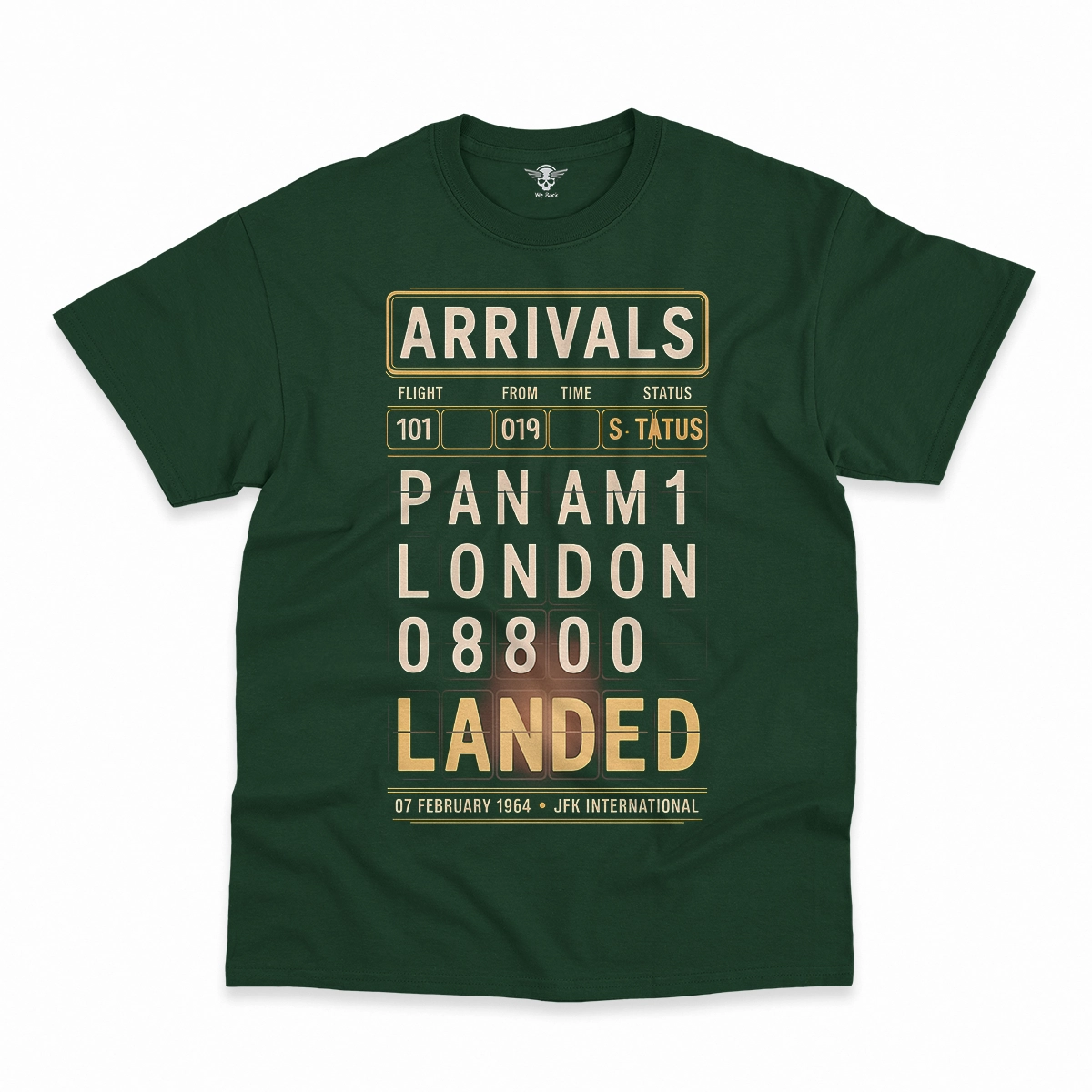 Just Landed — Pan Am 101 — New York February 1964 Rock Tee — Scholar Edition