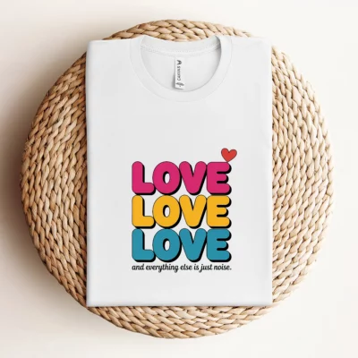 Love Love Love — 1960s Pop Art Rock Heritage Tee — Design II
