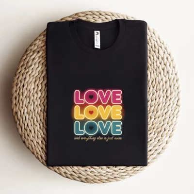 Love Love Love — 1960s Pop Art Rock Heritage Tee