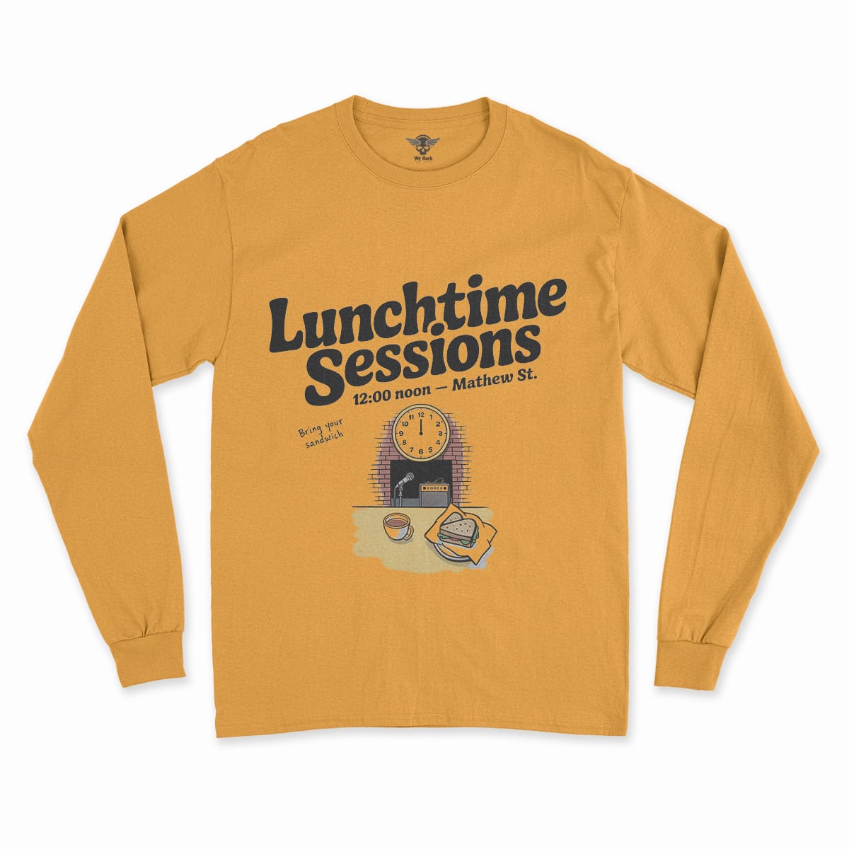 Lunchtime Sessions — 12:00 Noon Mathew Street Liverpool Tee — Design I