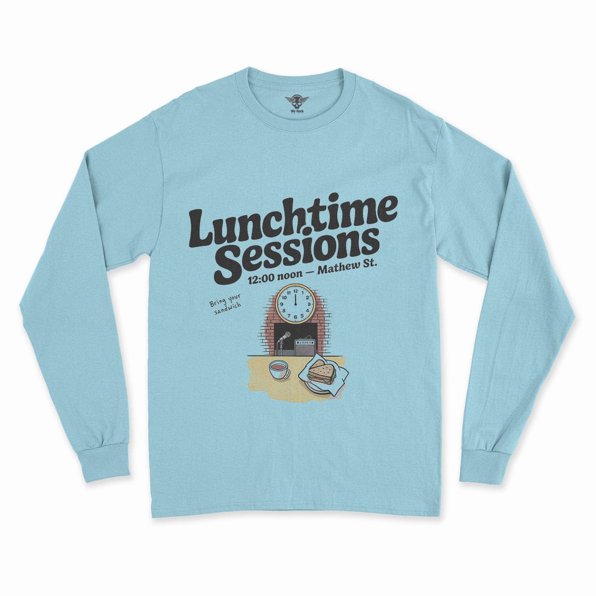 Lunchtime Sessions — 12:00 Noon Mathew Street Liverpool Tee — Design I