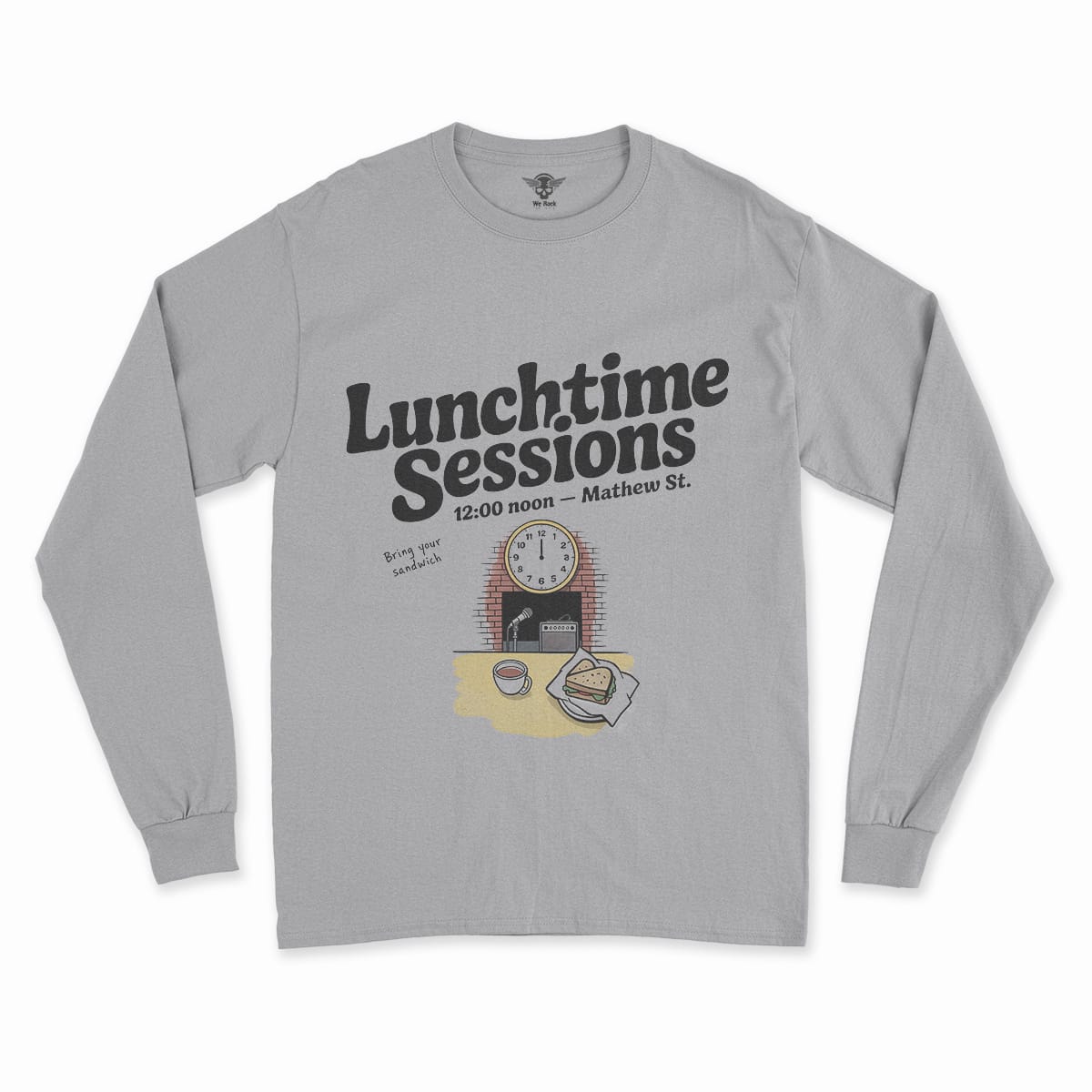 Lunchtime Sessions — 12:00 Noon Mathew Street Liverpool Tee — Design I