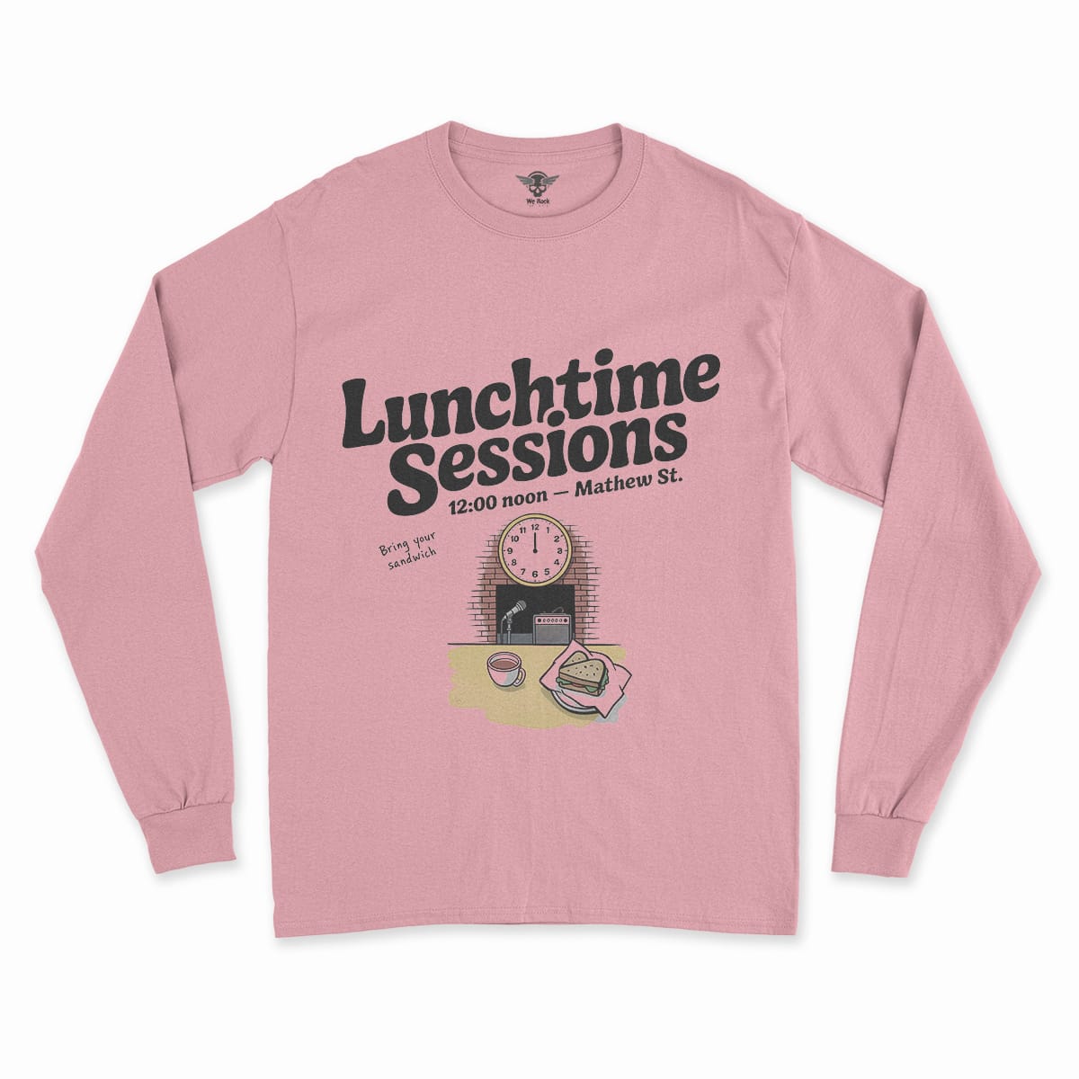 Lunchtime Sessions — 12:00 Noon Mathew Street Liverpool Tee — Design I