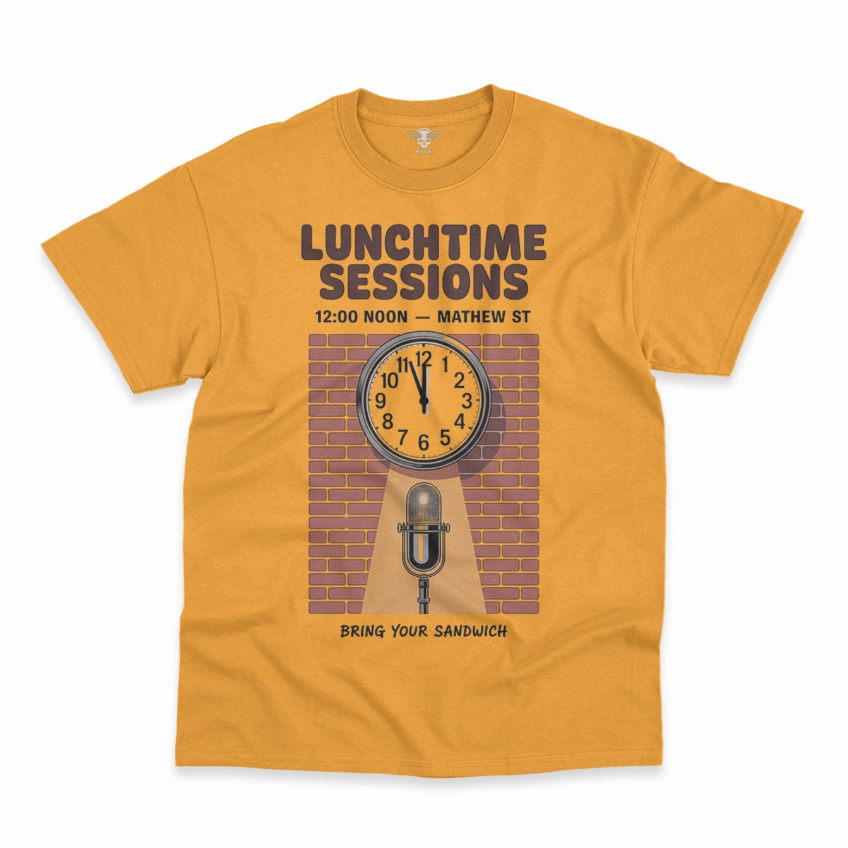 Lunchtime Sessions — 12:00 Noon Mathew Street Liverpool Tee — Design II
