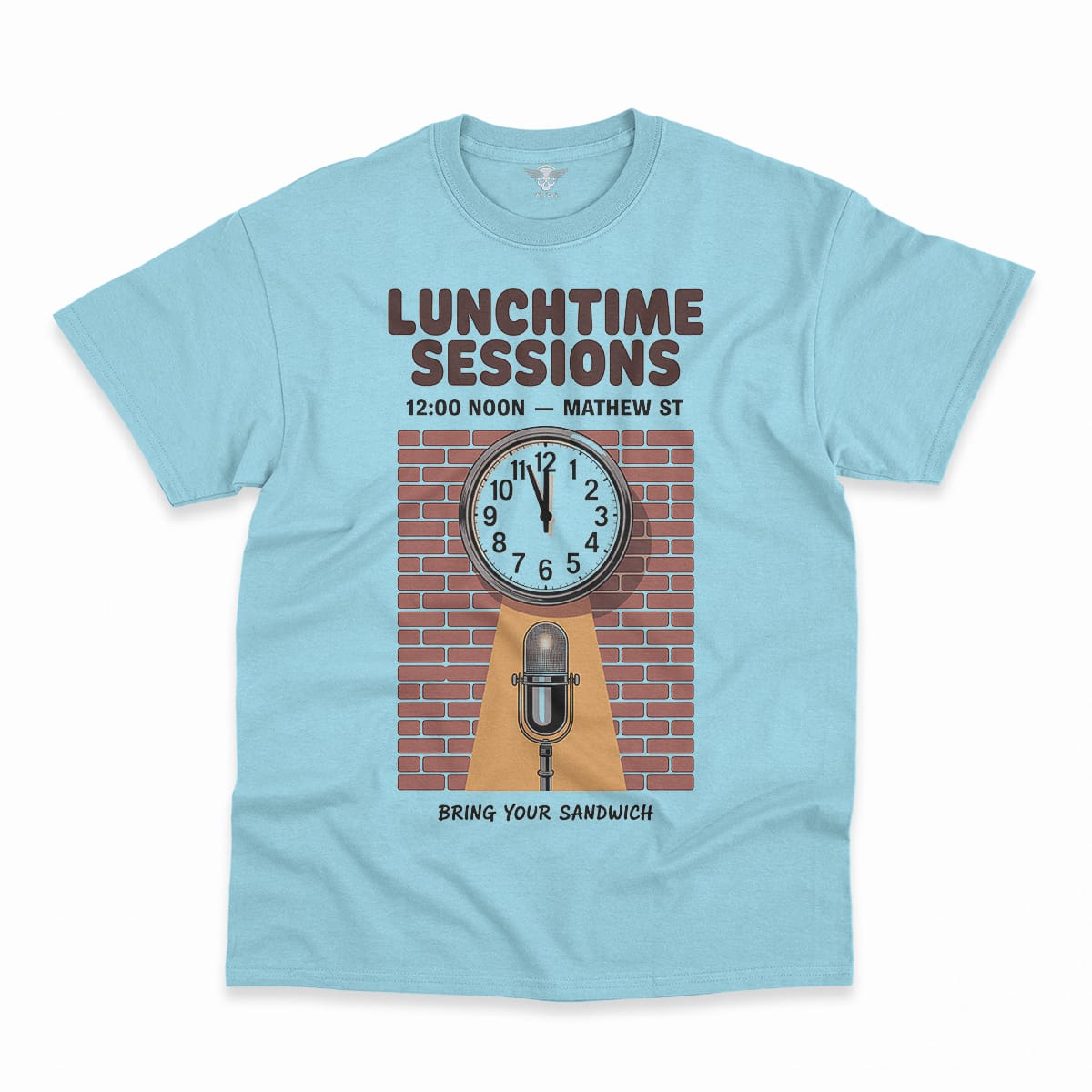 Lunchtime Sessions — 12:00 Noon Mathew Street Liverpool Tee — Design II