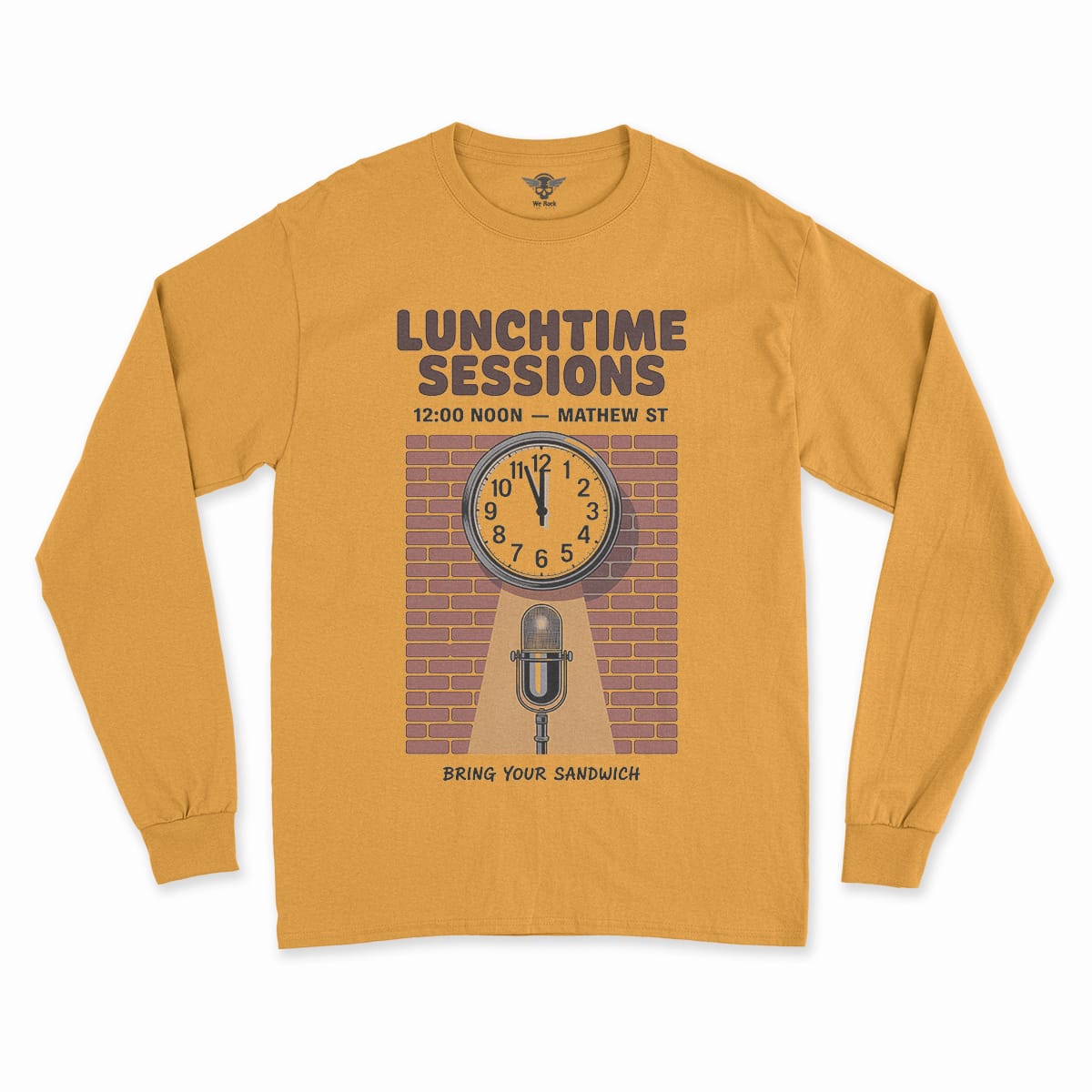 Lunchtime Sessions — 12:00 Noon Mathew Street Liverpool Tee — Design II