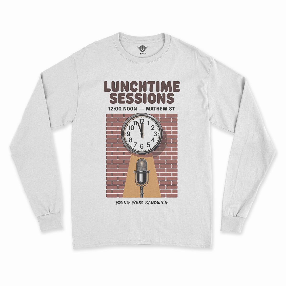 Lunchtime Sessions — 12:00 Noon Mathew Street Liverpool Tee — Design II