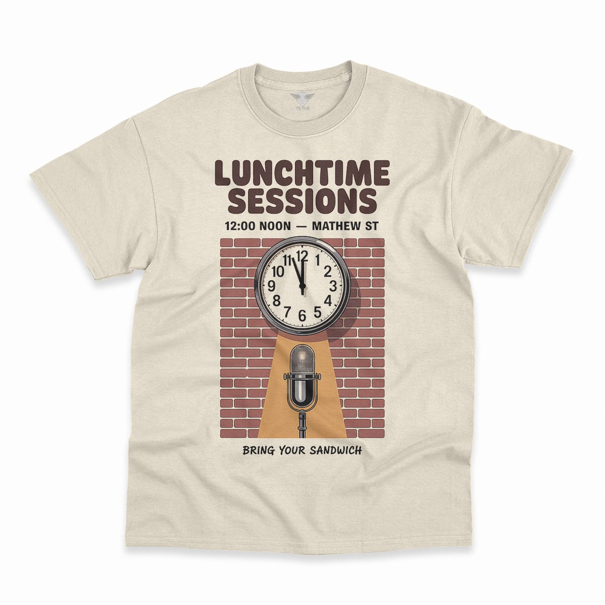 Lunchtime Sessions — 12:00 Noon Mathew Street Liverpool Tee — Design II
