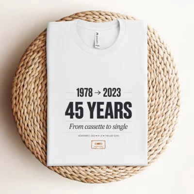 Now and Then — The Last Song 1978 to 2023 Rock Heritage Tee — Scholar Edition