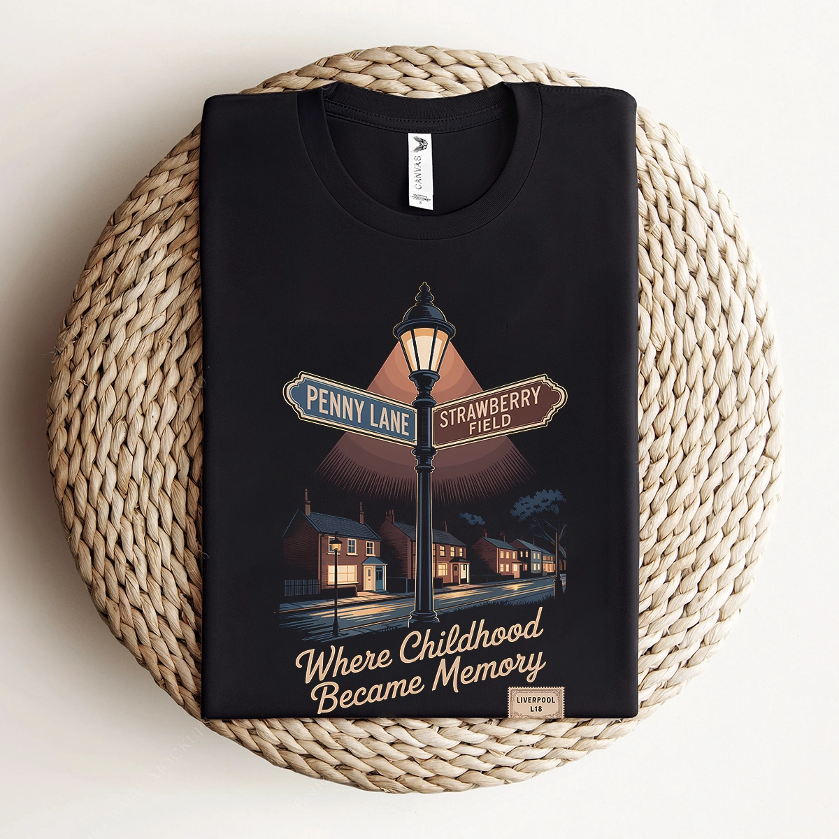 Penny Lane ↔ Strawberry Field — Liverpool L18 Heritage Tee