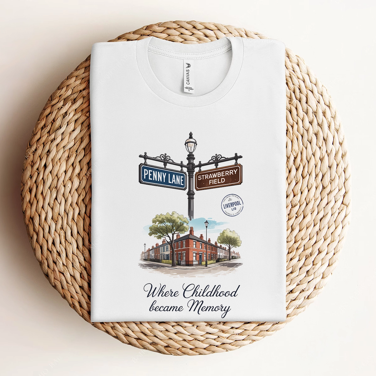Penny Lane ↔ Strawberry Field — Liverpool L18 Heritage Tee — Design I