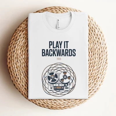 Play It Backwards — 1966 Tape Experiment Rock Tee — Design II
