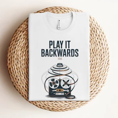 Play It Backwards — 1966 Tape Experiment Rock Tee — Design III