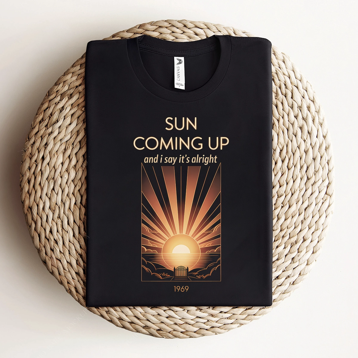 Sun Coming Up — And I Say It's Alright Rock Heritage Tee — Design II