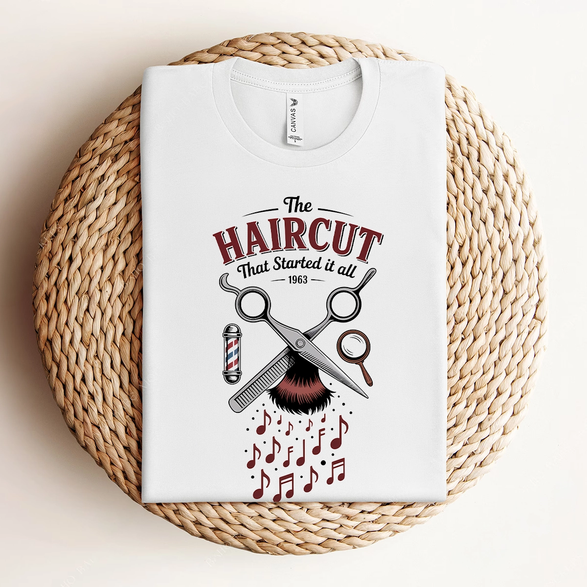 The Haircut — 1963 Mop-Top Cultural Earthquake Rock Tee — Design I