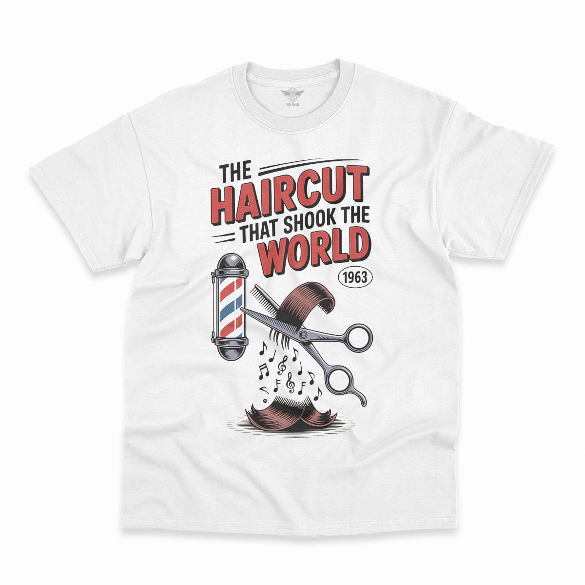 The Haircut — 1963 Mop-Top Cultural Earthquake Rock Tee — Design II