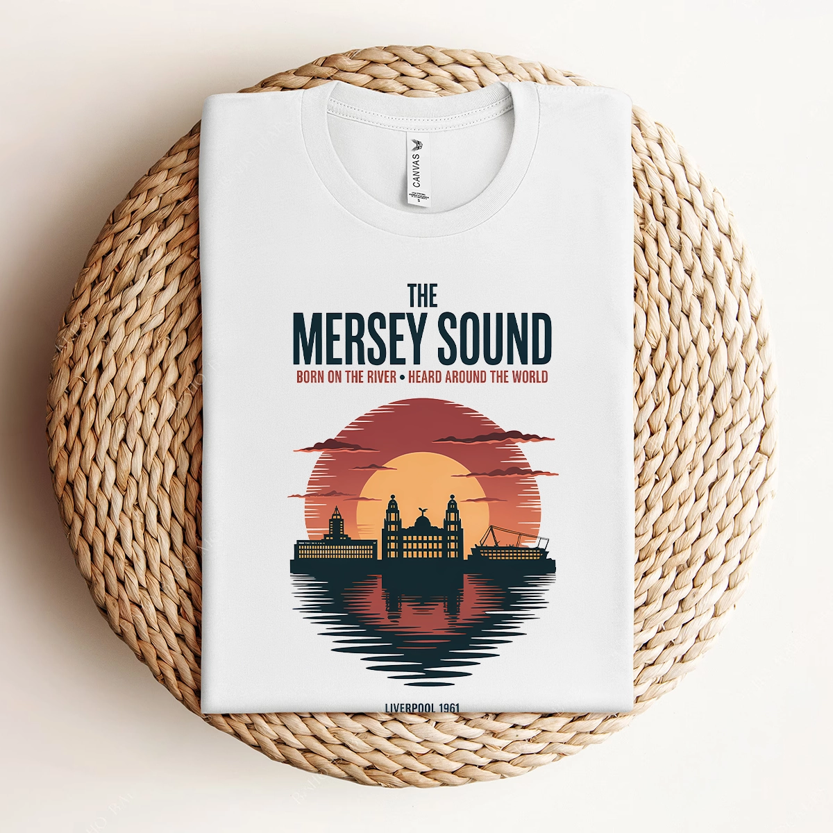 The Mersey Sound — Born on the River Liverpool Heritage Tee — Design I