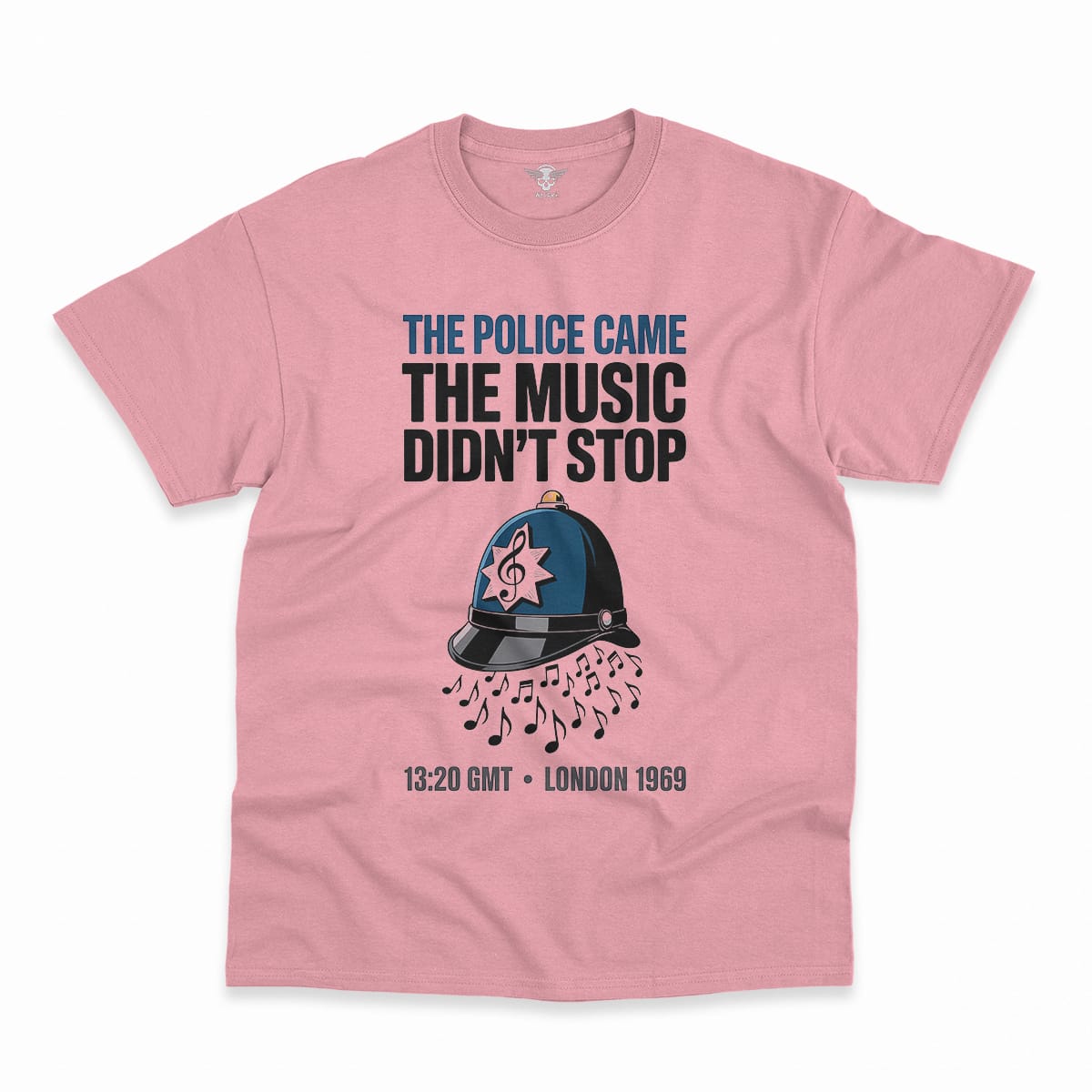 The Police Came — The Music Didn't Stop 1969 Rock Tee — Design I
