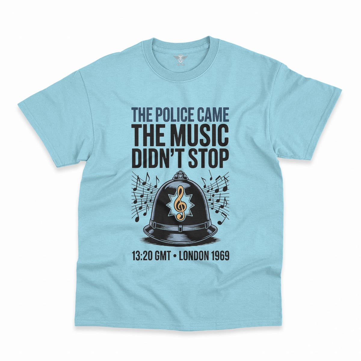 The Police Came — The Music Didn't Stop 1969 Rock Tee — Design III