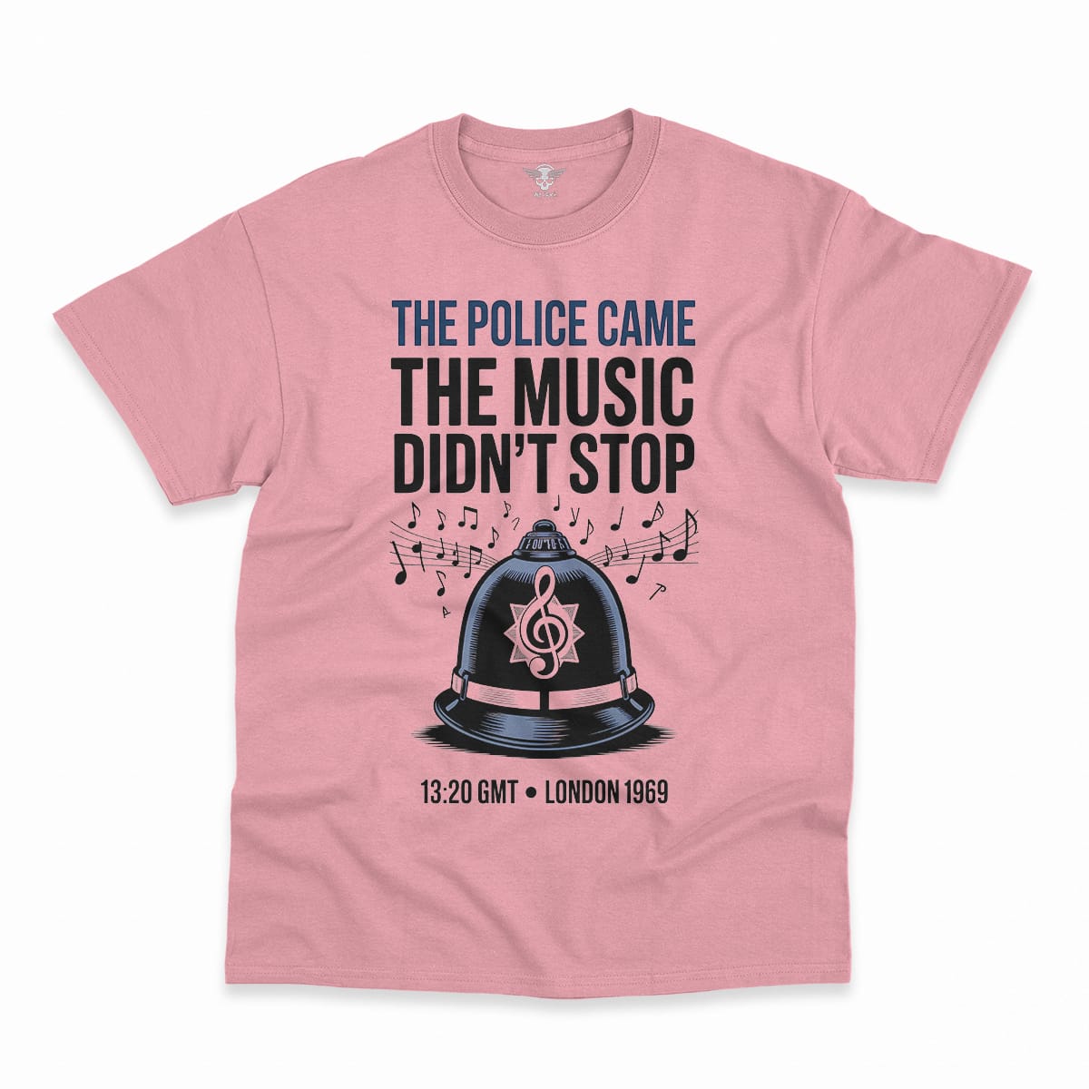 The Police Came — The Music Didn't Stop 1969 Rock Tee — Design IV