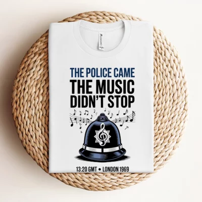 The Police Came — The Music Didn't Stop 1969 Rock Tee — Design IV