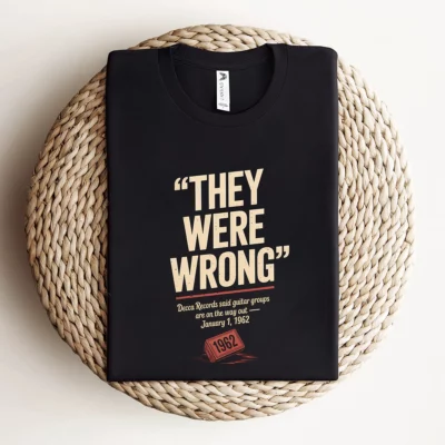 They Were Wrong — 1962 Rejected Underdog Rock Tee — Design II