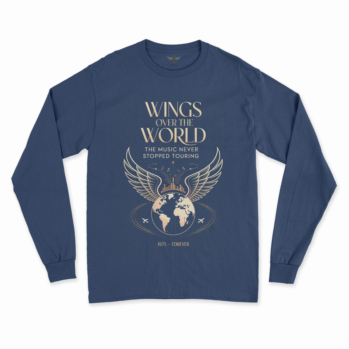Wings Over the World — The Music Never Stopped Touring Rock Tee