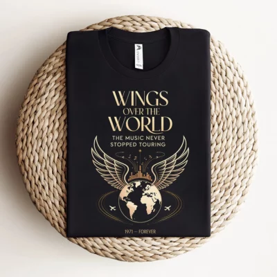 Wings Over the World — The Music Never Stopped Touring Rock Tee