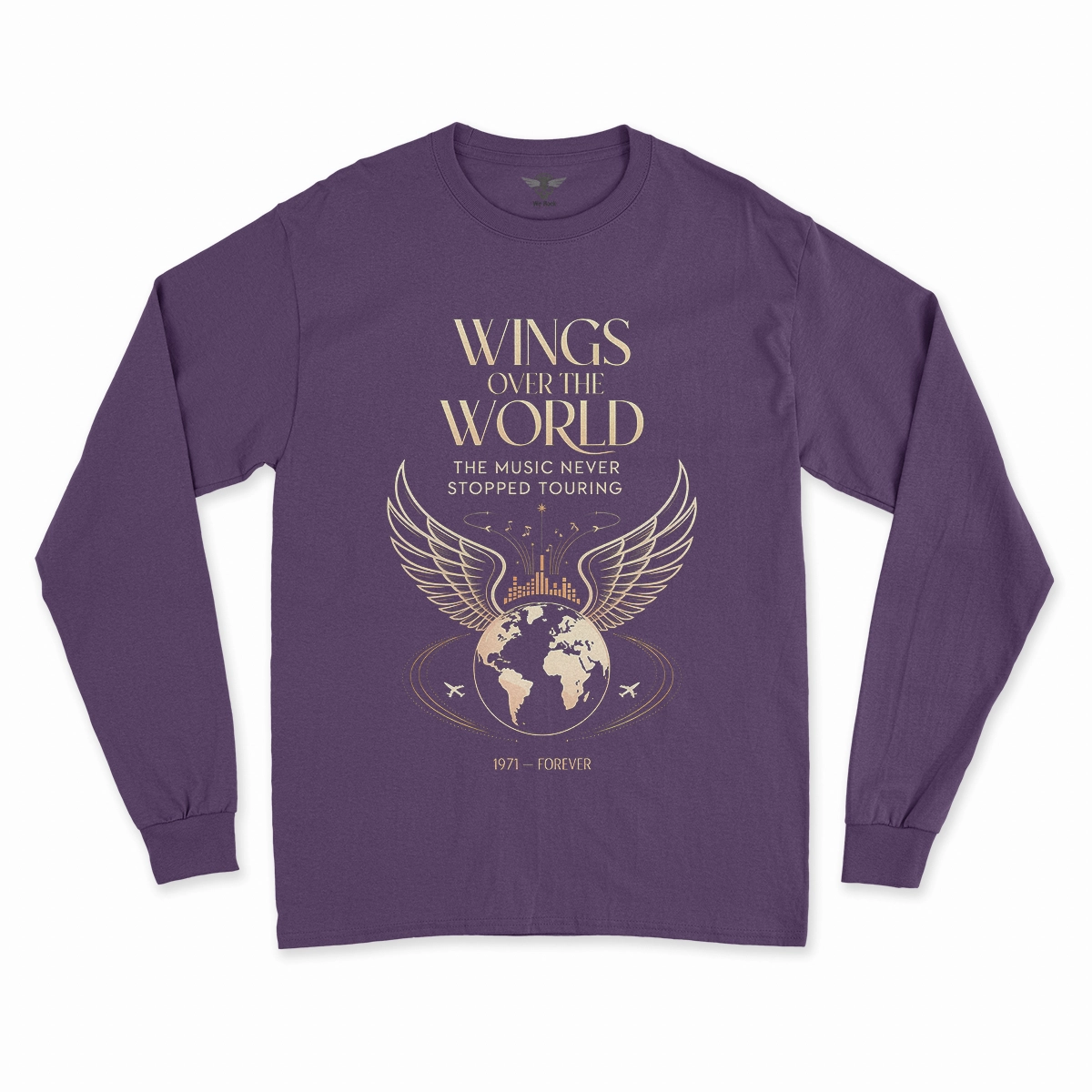 Wings Over the World — The Music Never Stopped Touring Rock Tee