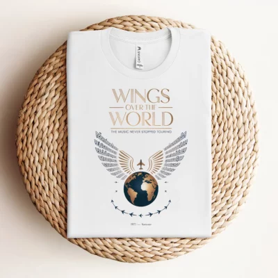 Wings Over the World — The Music Never Stopped Touring Rock Tee