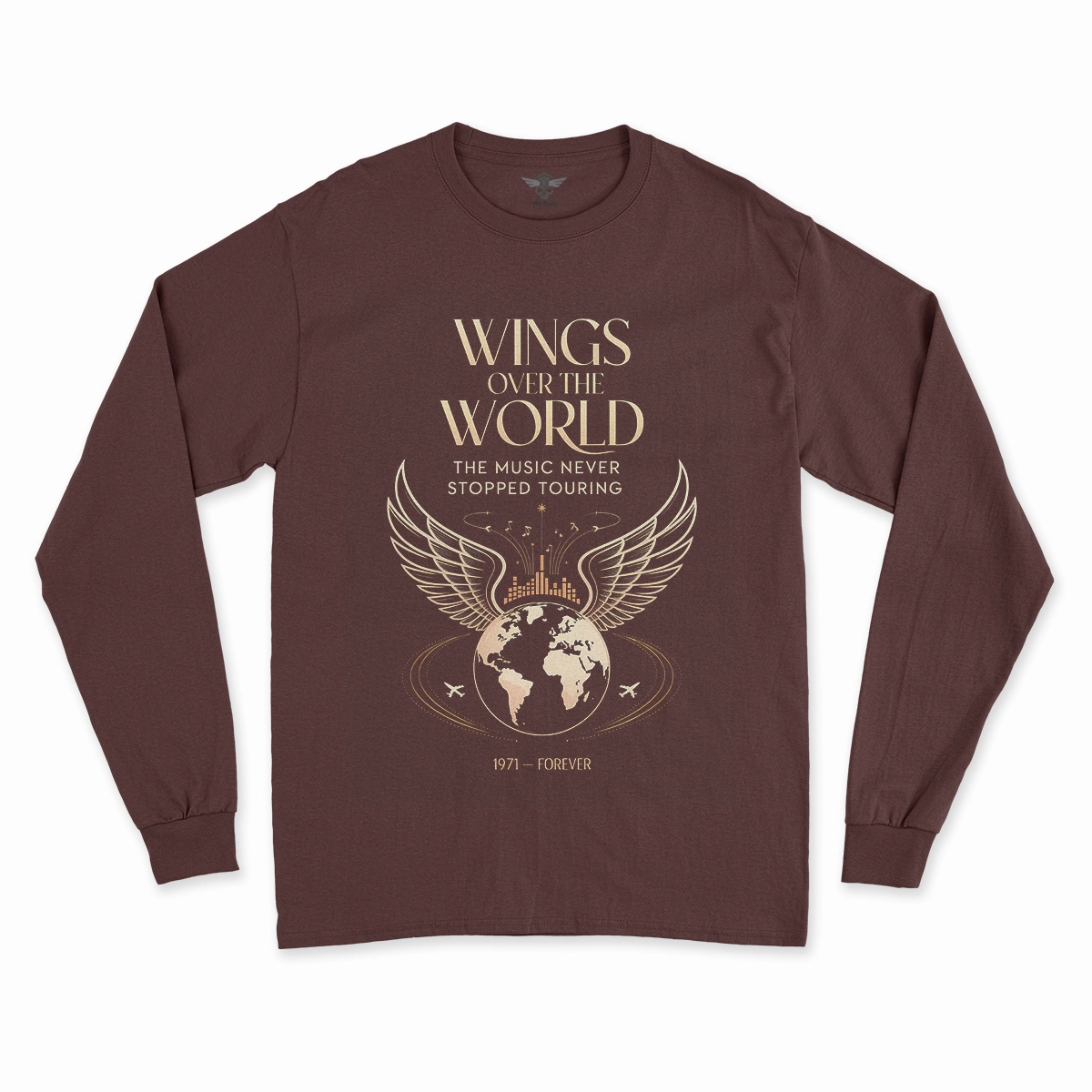 Wings Over the World — The Music Never Stopped Touring Rock Tee