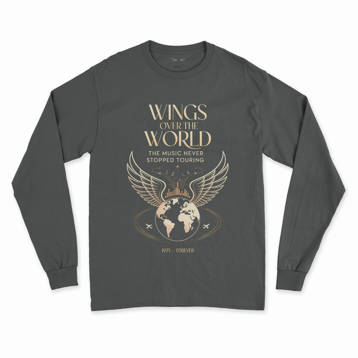 Wings Over the World — The Music Never Stopped Touring Rock Tee